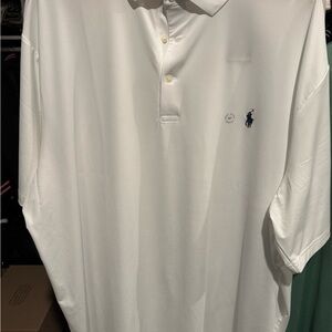 Polo by Ralph Lauren Classic White Polo with Dark Blue Emblem